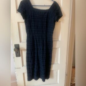 Vintage Glass New York Black Midi Dress